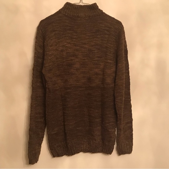 KIAN D MENS BROWN KNIT THREE BUTTON PULLOVER SWEATER - Picture 2 of 8